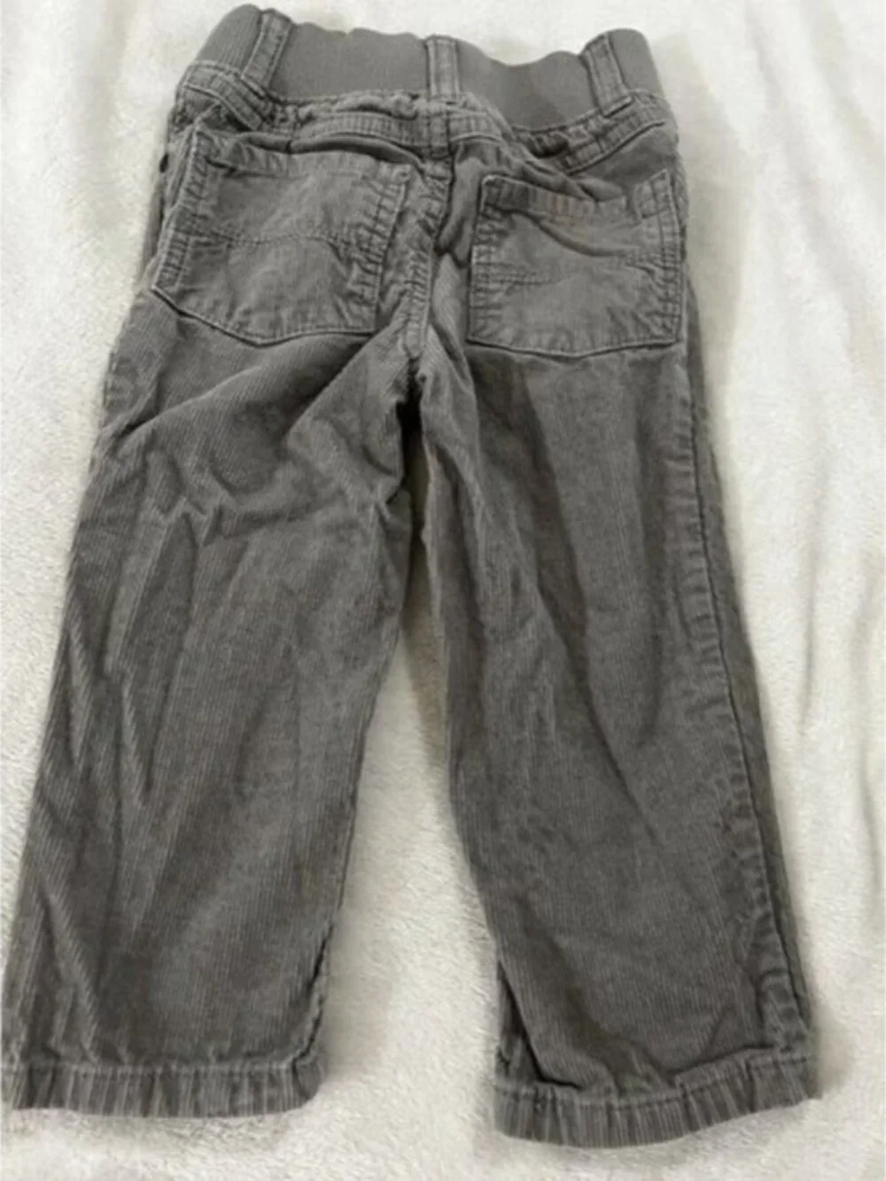 Gymboree Boys‎ Corduroy Pants Size 18-24 Months Gray Elastic Waist Grey